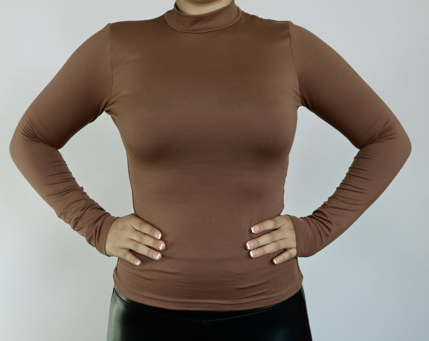 Double Layered Mock Neck