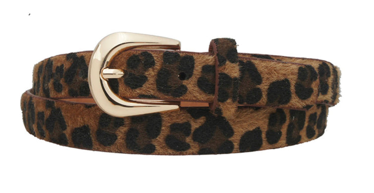 Textured Leopard Belt