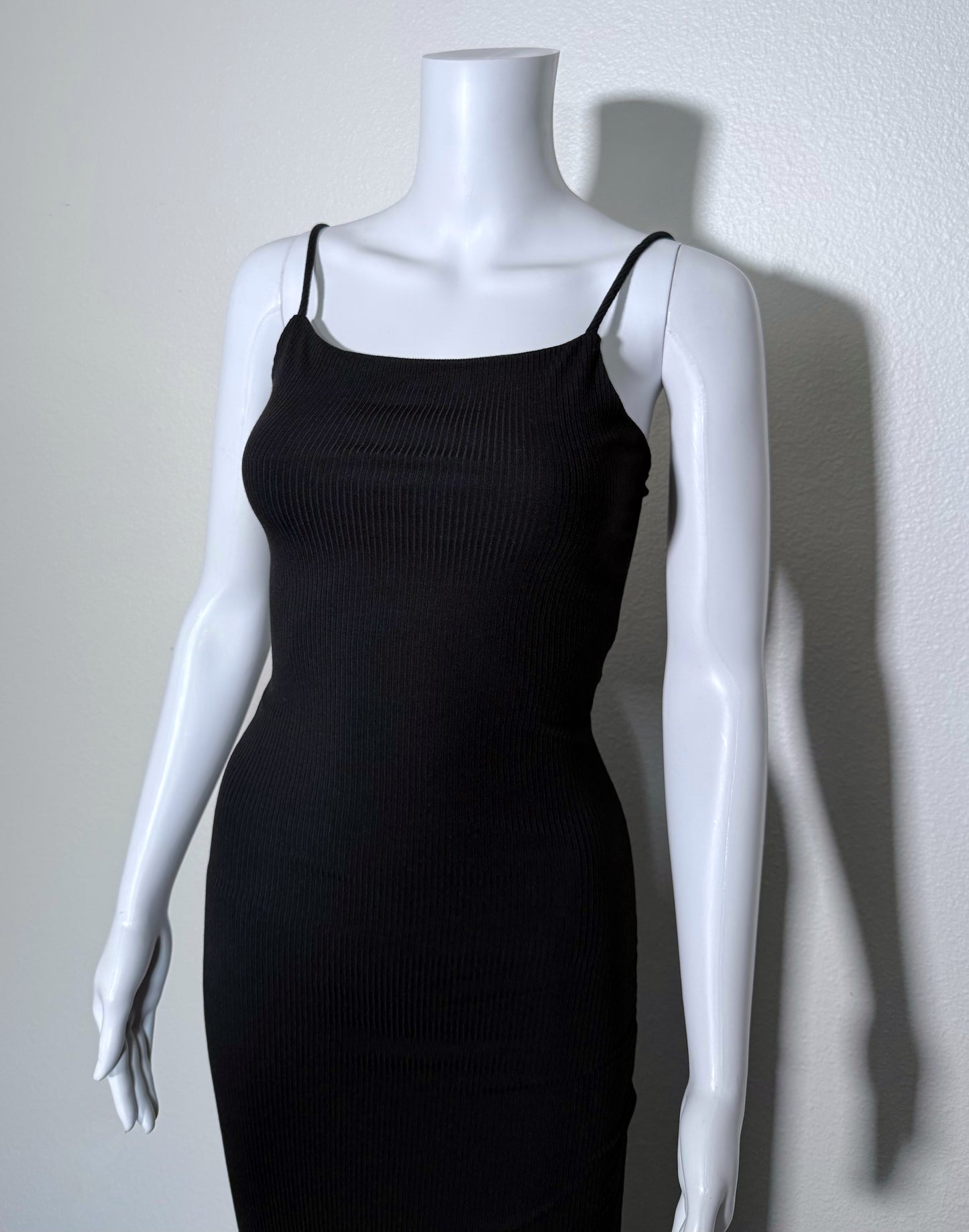 Ribbed Double Layered Maxi Dress