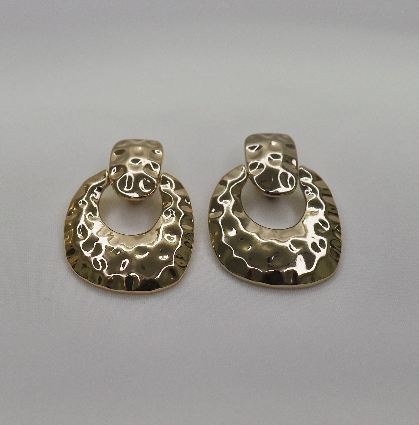 Half Circle Hammered Texture Earrings