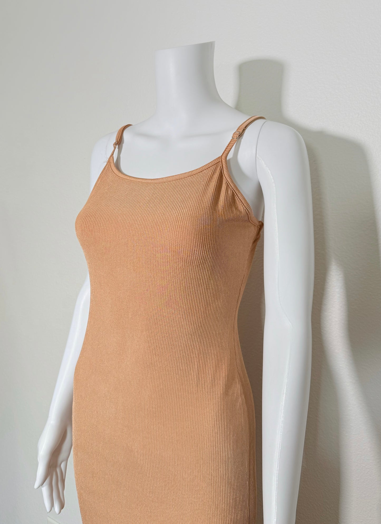 Ribbed Double Layered Maxi Dress