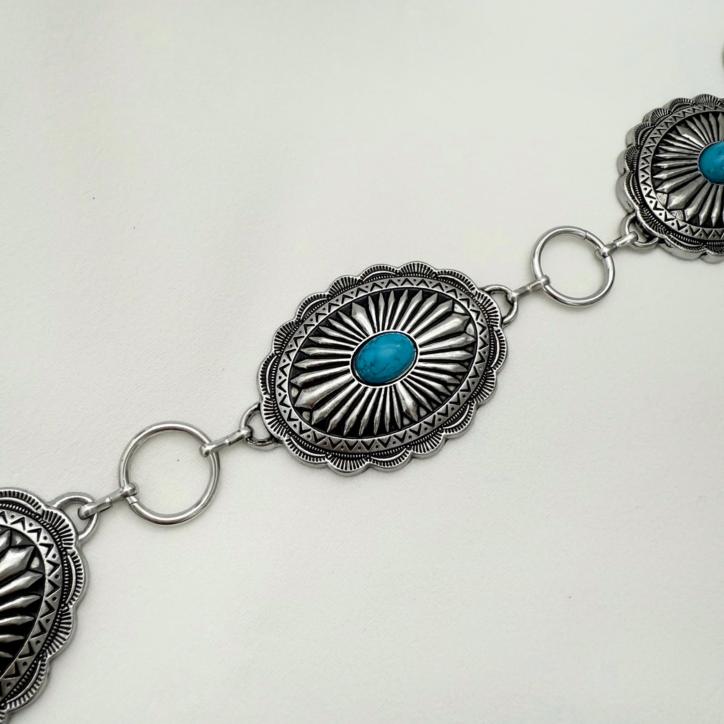Turquoise Oval Chain Belt