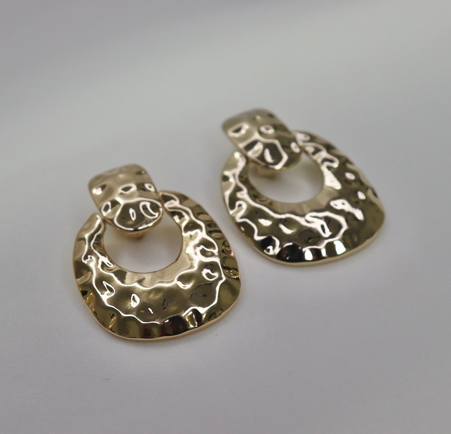 Half Circle Hammered Texture Earrings