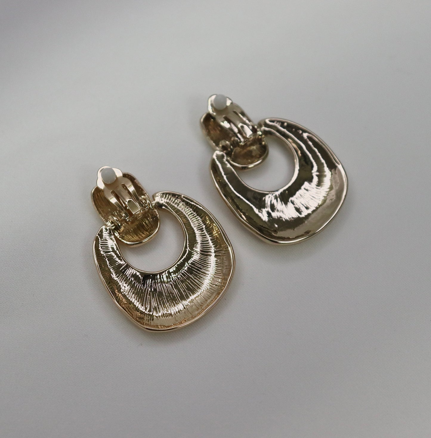 Half Circle Hammered Texture Earrings