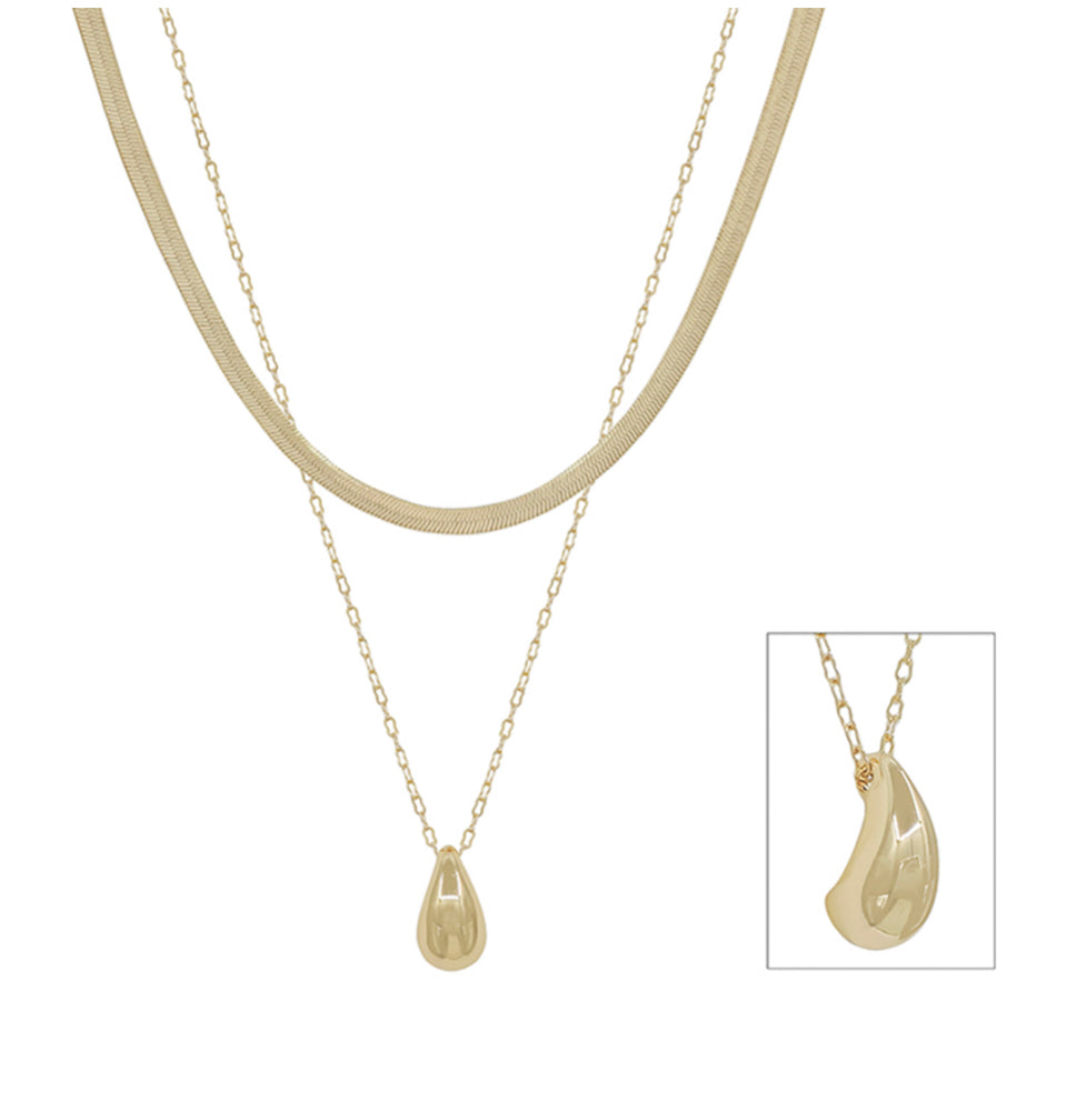 Teardrop Pendant Necklace