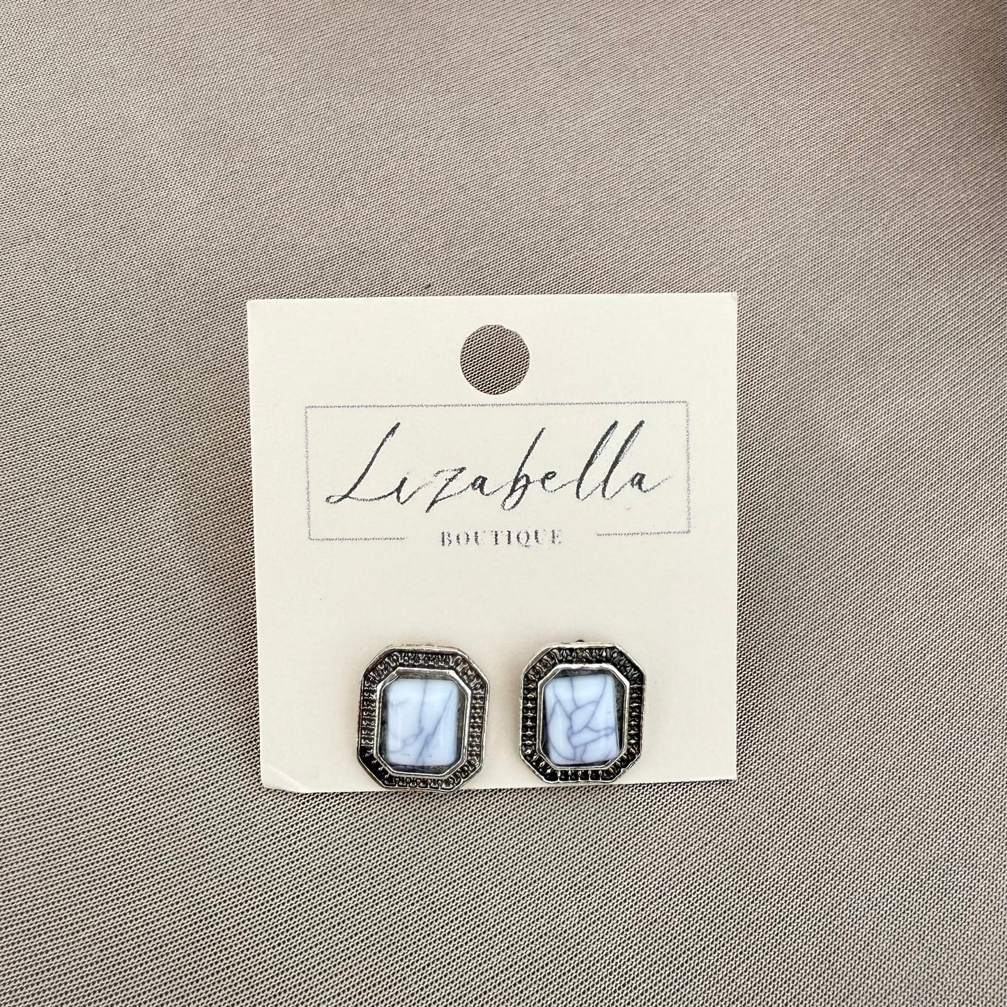 Western Marble Stud Earrings