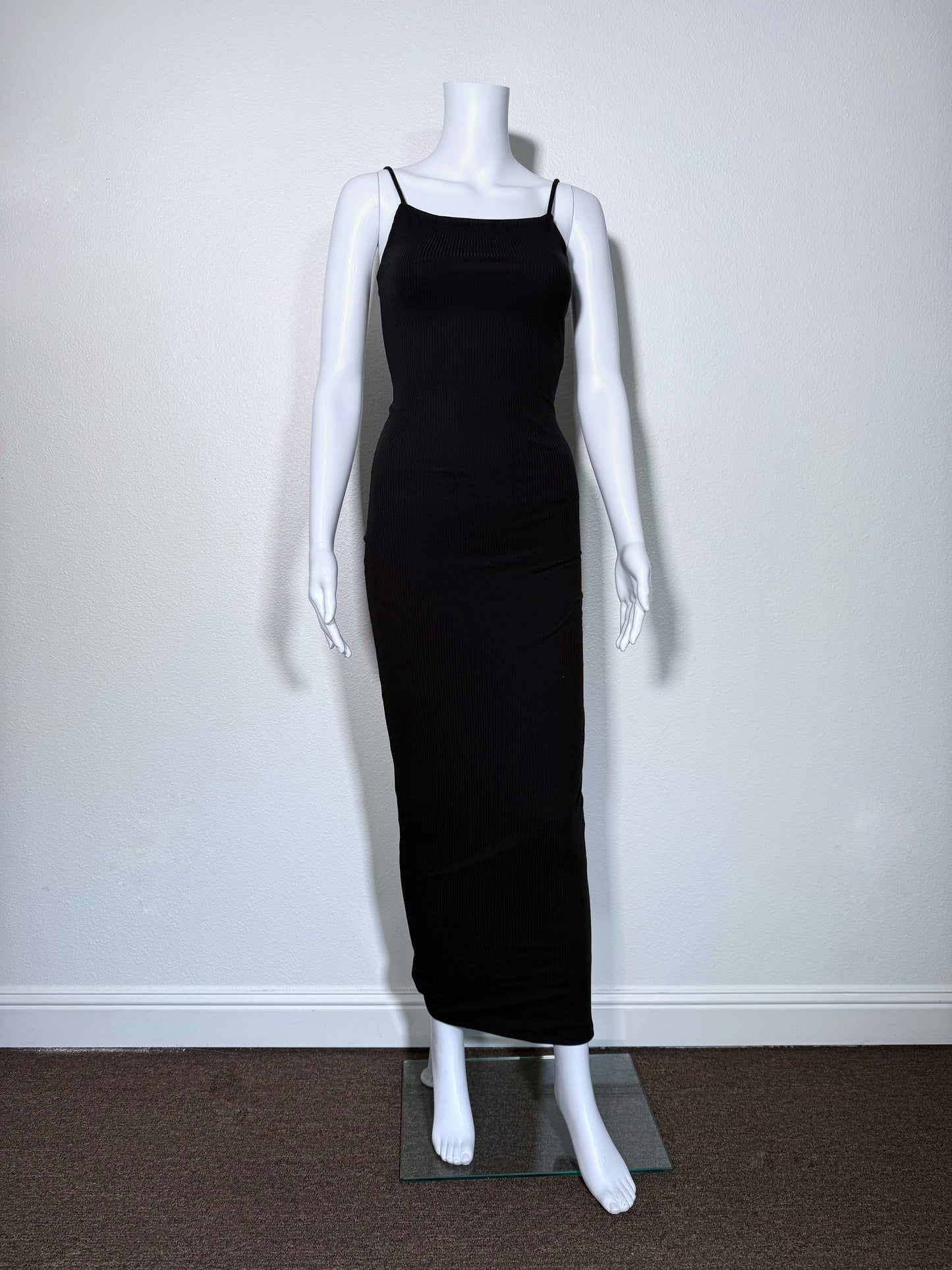 Ribbed Double Layered Maxi Dress