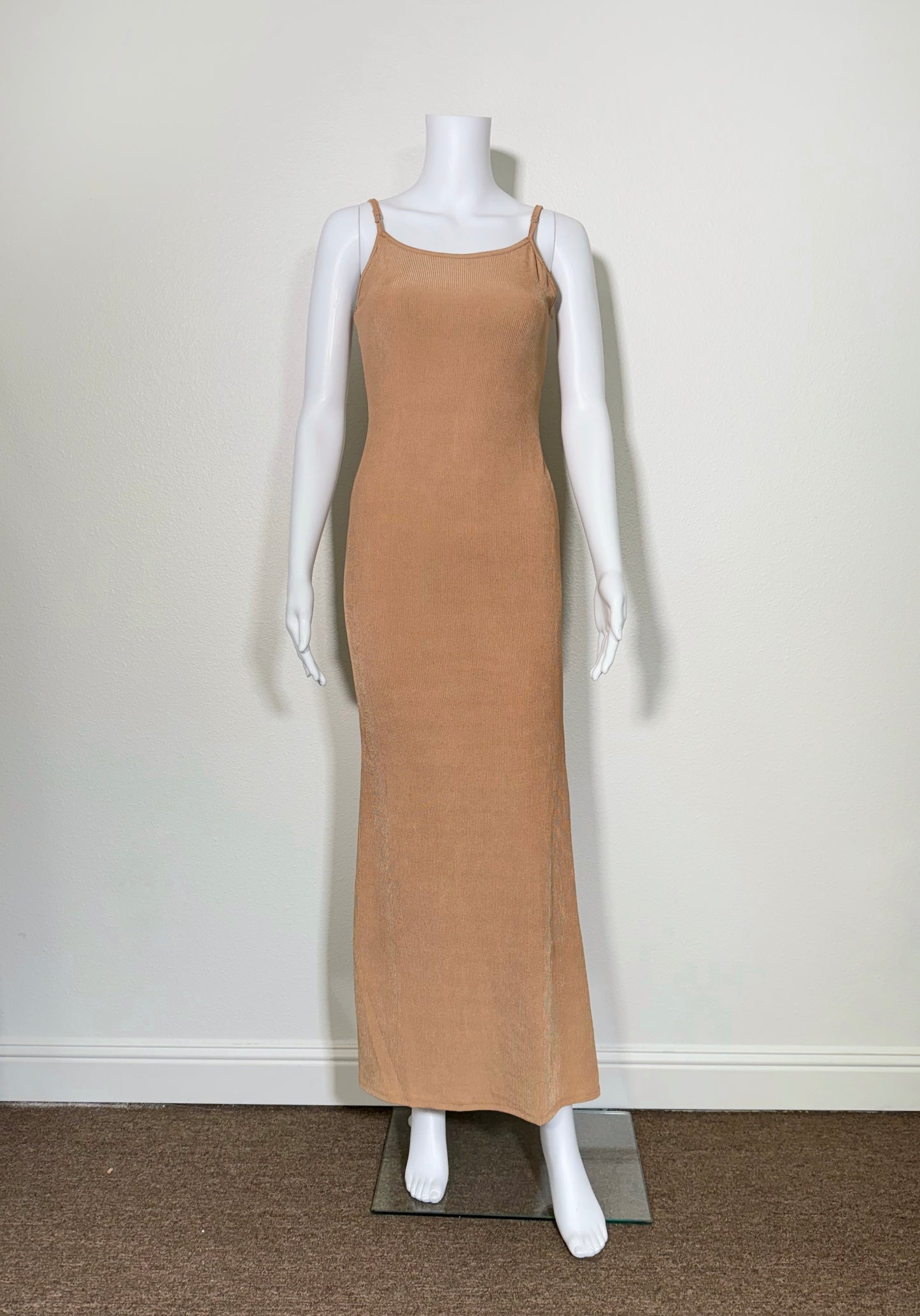 Ribbed Double Layered Maxi Dress