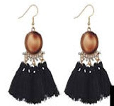 Rhinestone Tassel Earrings
