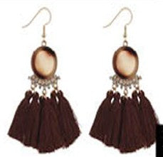 Rhinestone Tassel Earrings
