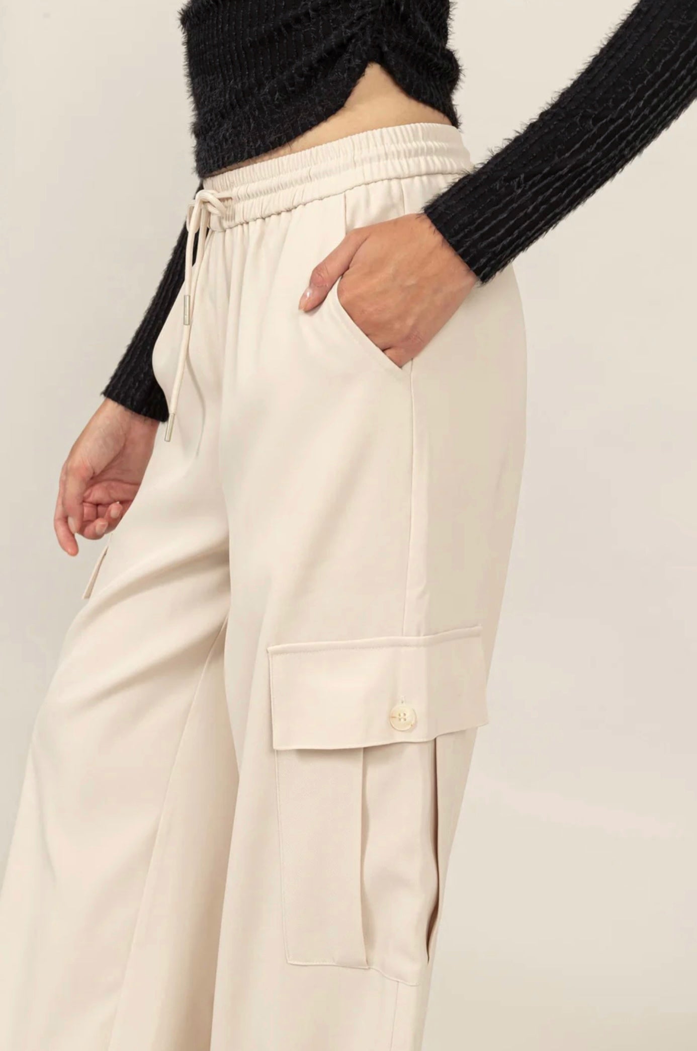 Wide Leg Drawstring Pants