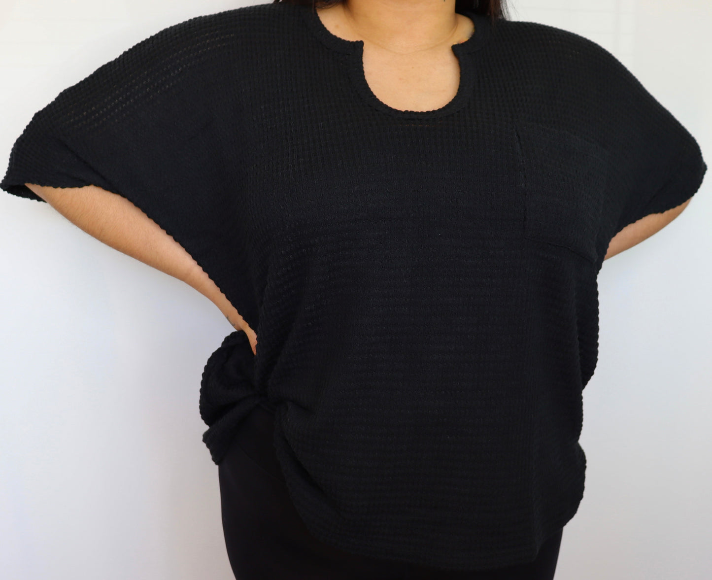 Flowy Waffle Top (Plus)