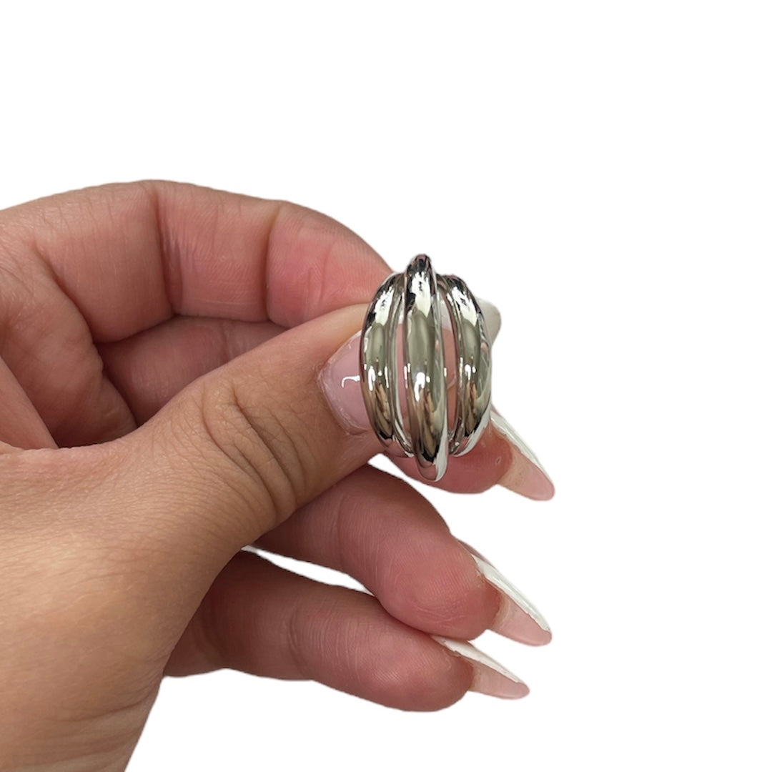 Triple Layered Huggie Hoop Earrings