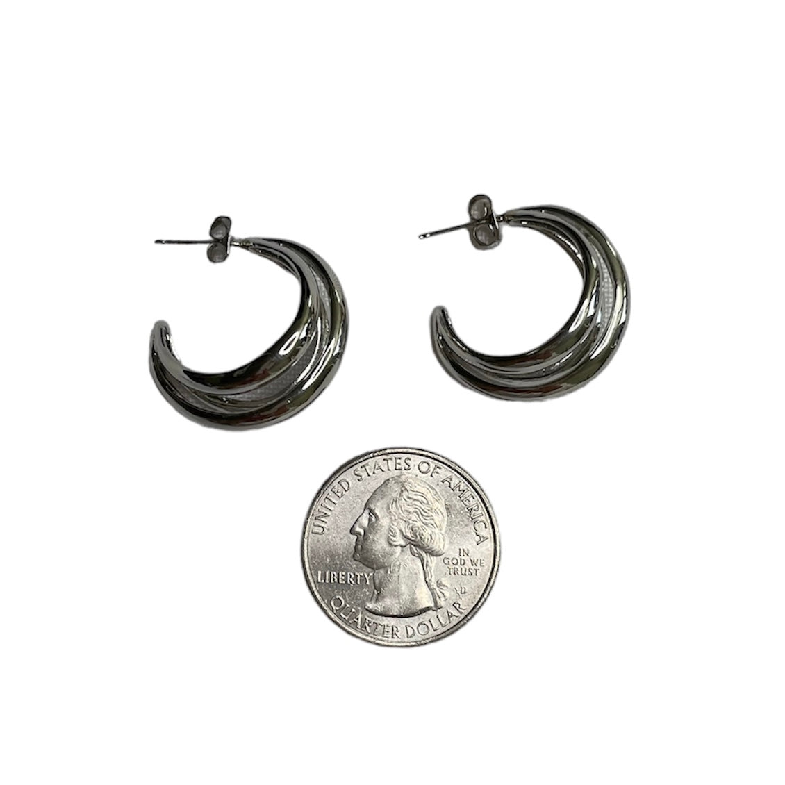 Triple Layered Huggie Hoop Earrings