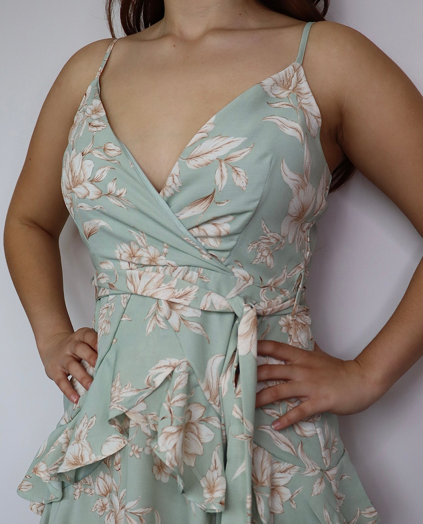 Mint Green Floral Dress