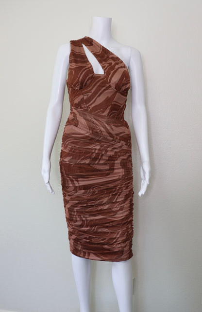 Swirl Marble Midi Dress