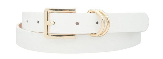Double Loop Rectangle Buckle Belt