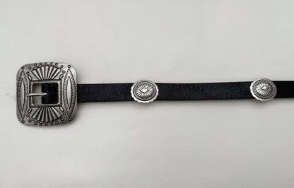 Mini Concho Leather Belt