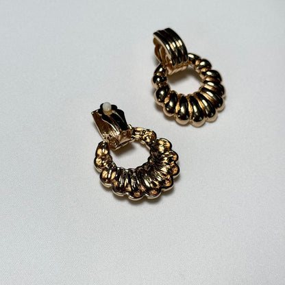 Etched Clip-On Earrings