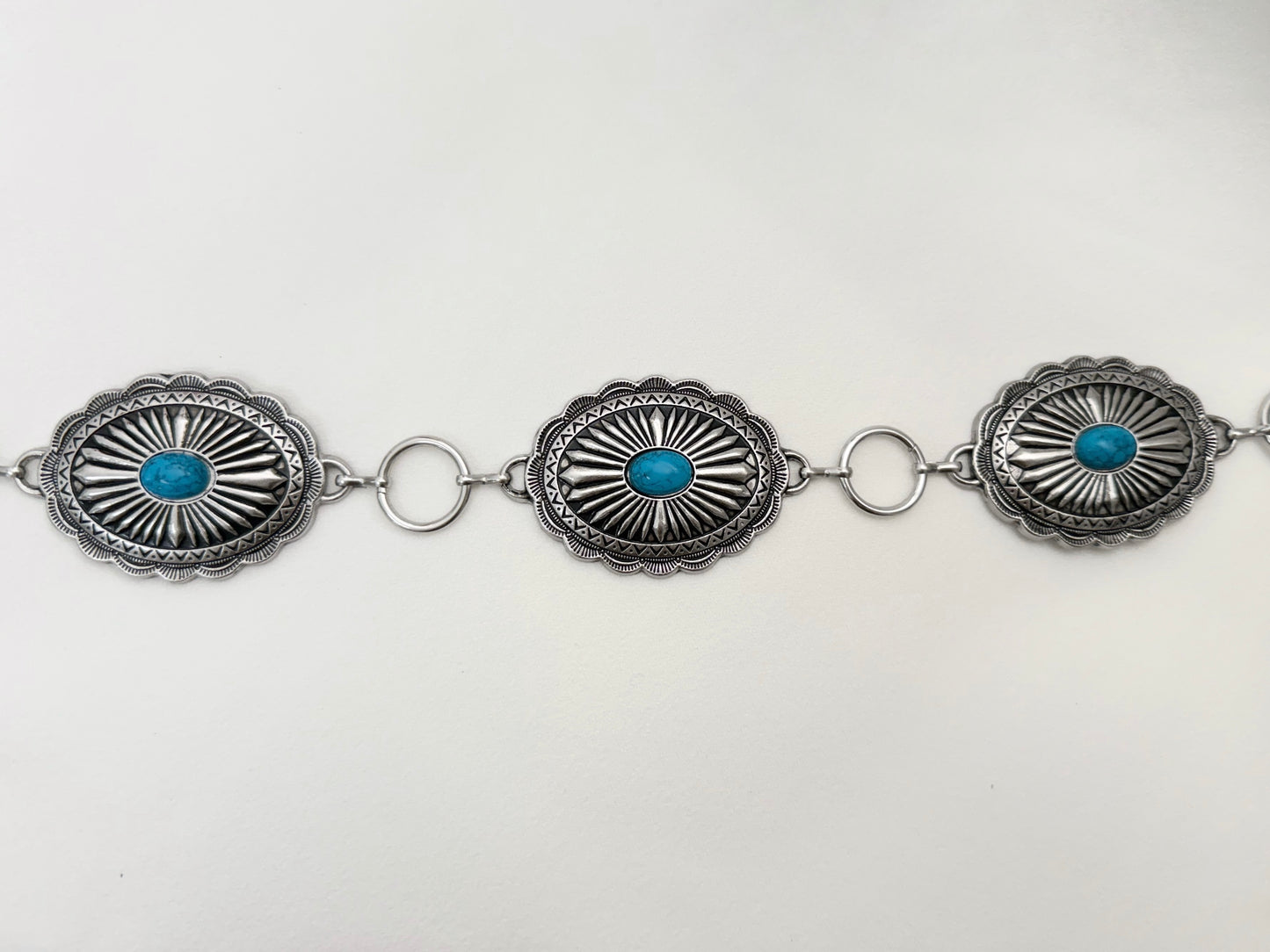 Turquoise Oval Chain Belt