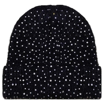 Fuzzy Rhinestone Beanie