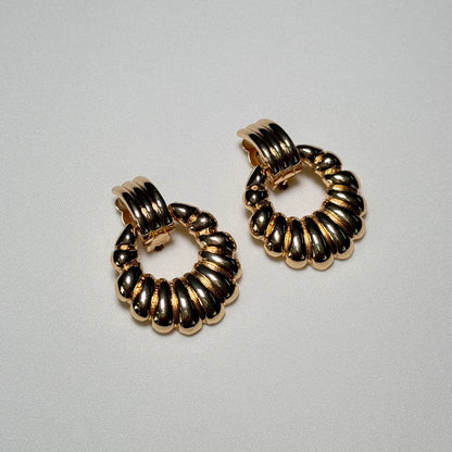 Etched Clip-On Earrings