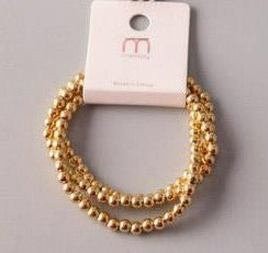 Metal Bead Stretch Bracelet