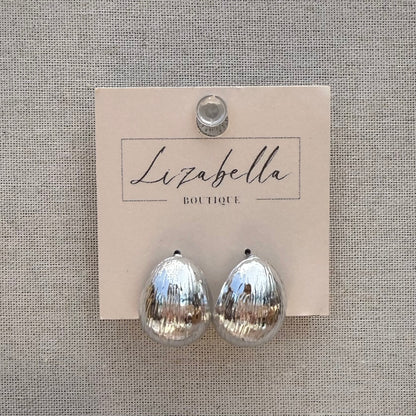 Textured Teardrop Earrings