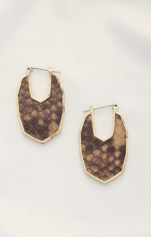 Snake Print Earrings