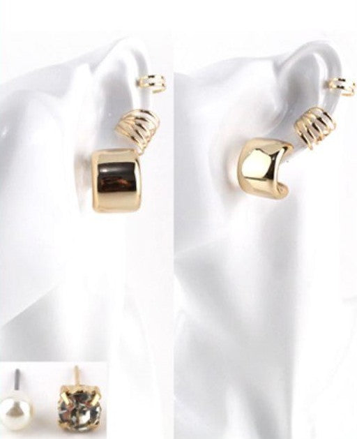 Cuff Earrings Set