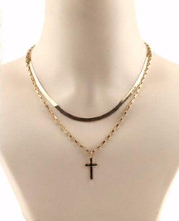 Cross Layered Necklace