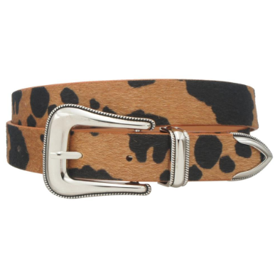 Faux Cow Western Belt