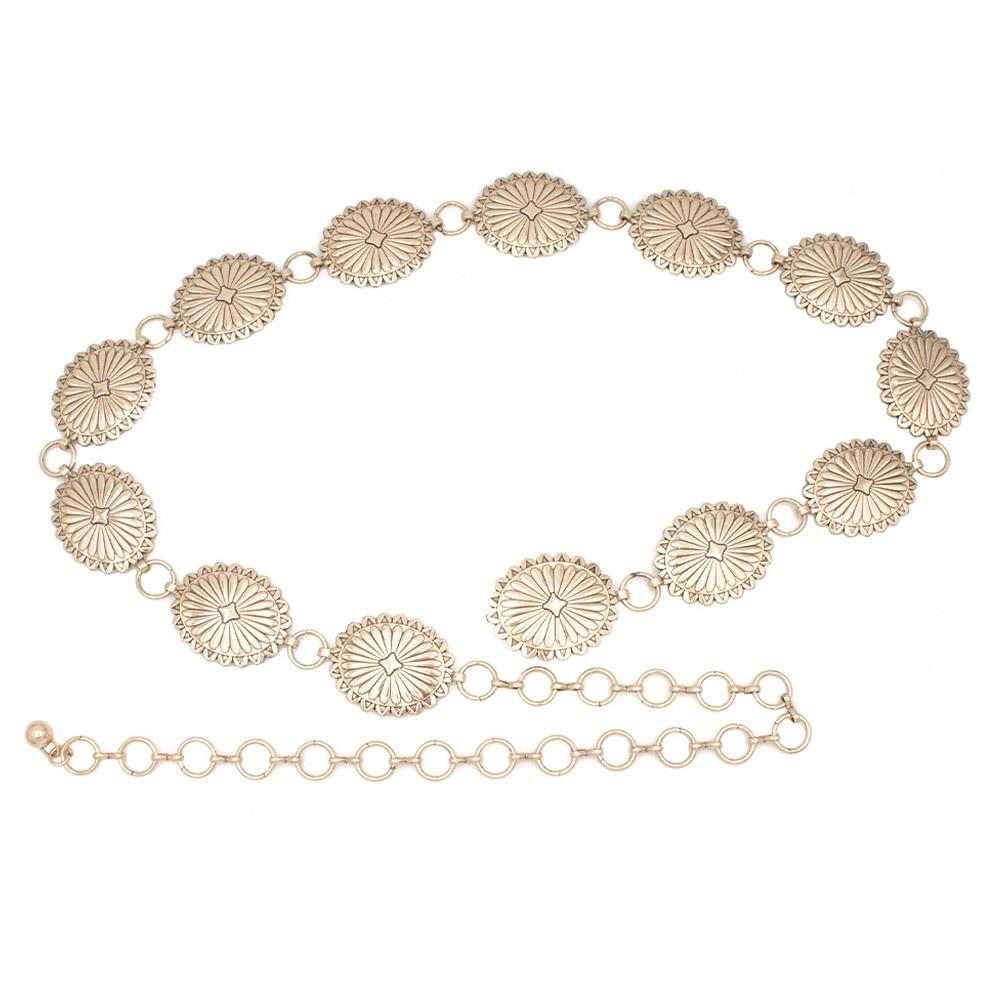 Western Style Metal Chain Belt