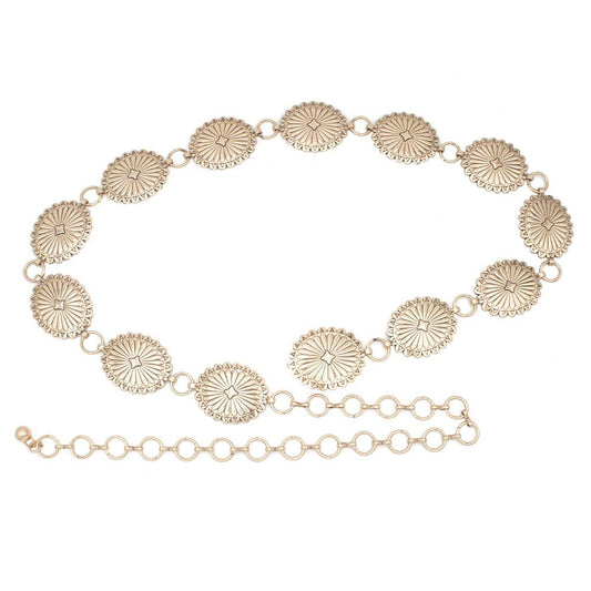Western Style Metal Chain Belt