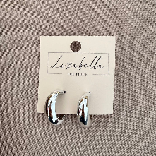 Oval Huggie Earrings