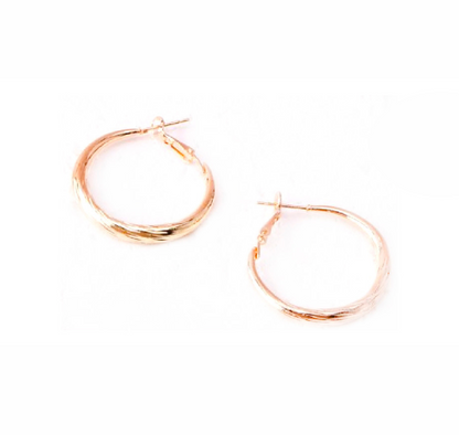 Brush Hoop Earring