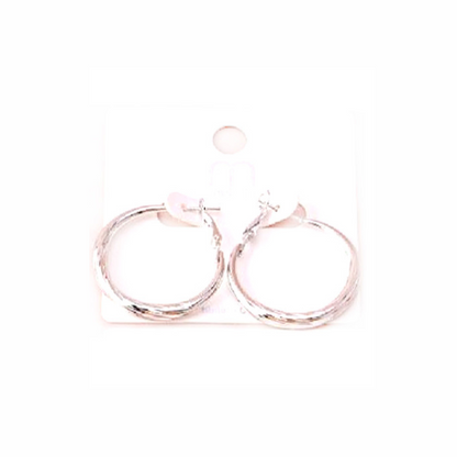 Brush Hoop Earring