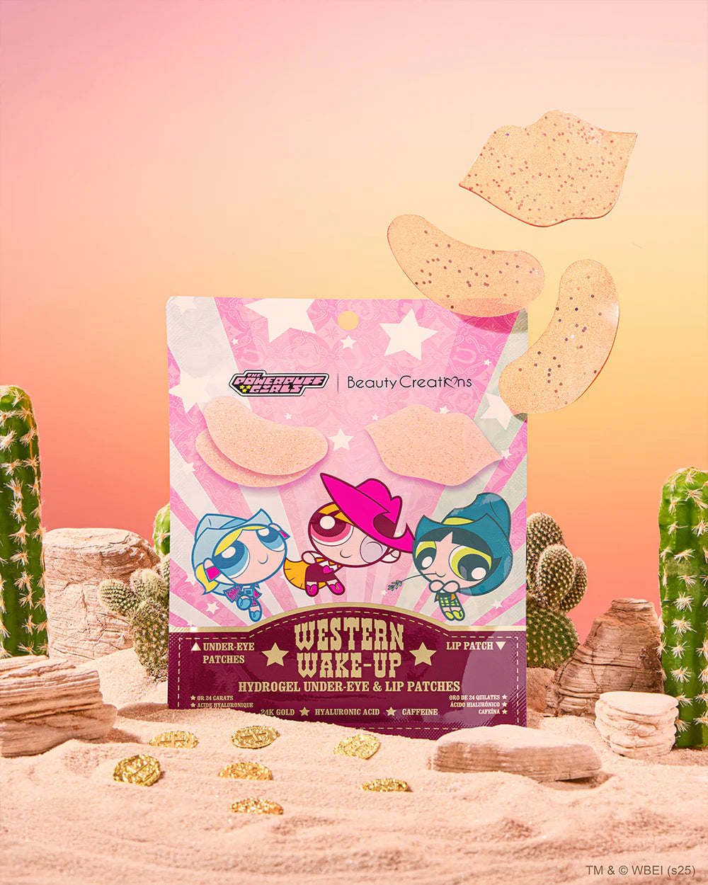 The Power Puff Girls x Beauty Creations Western Wake-up Hydrogel Under-Eye & Lip Patches