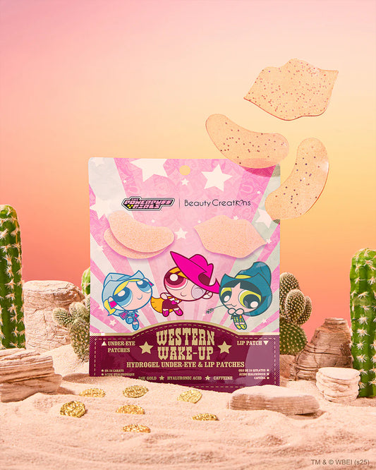 The Power Puff Girls x Beauty Creations Western Wake-up Hydrogel Under-Eye & Lip Patches