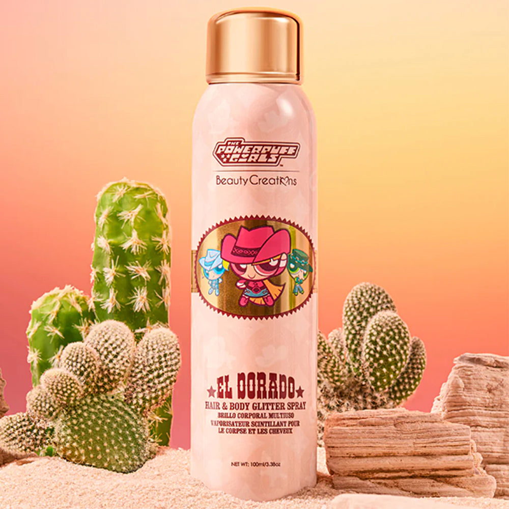 The Power Puff Girls x Beauty Creations El Dorado Hair & Body Glitter Spray
