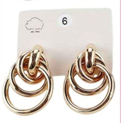 Layered Hoop Statement Earrings