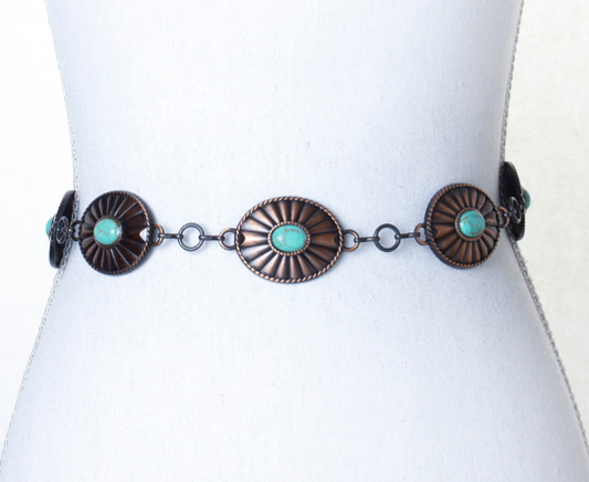 Rustic Concho Chain Belt