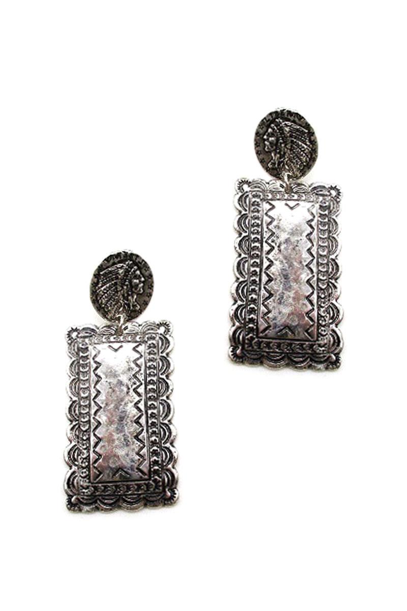 Western Style Metal Earrings
