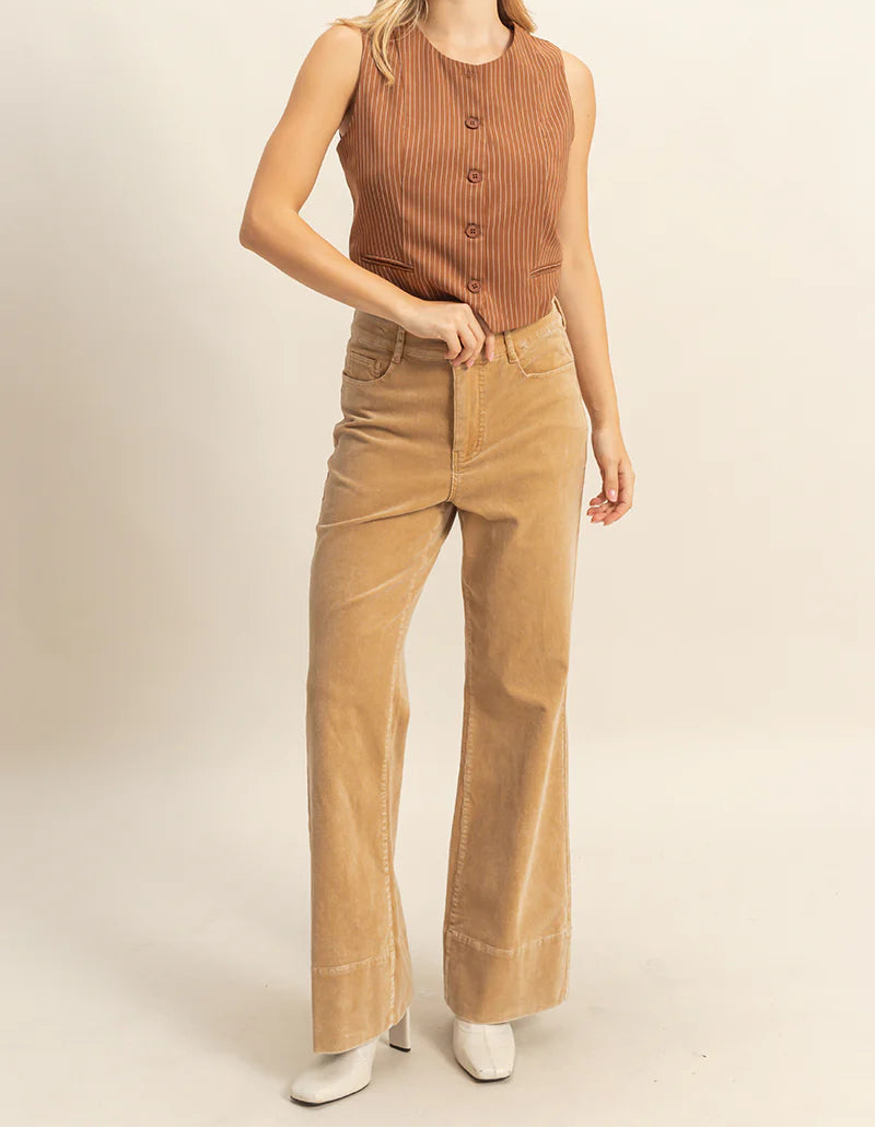 Striped Button Down Vest