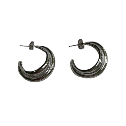 Triple Layered Huggie Hoop Earrings