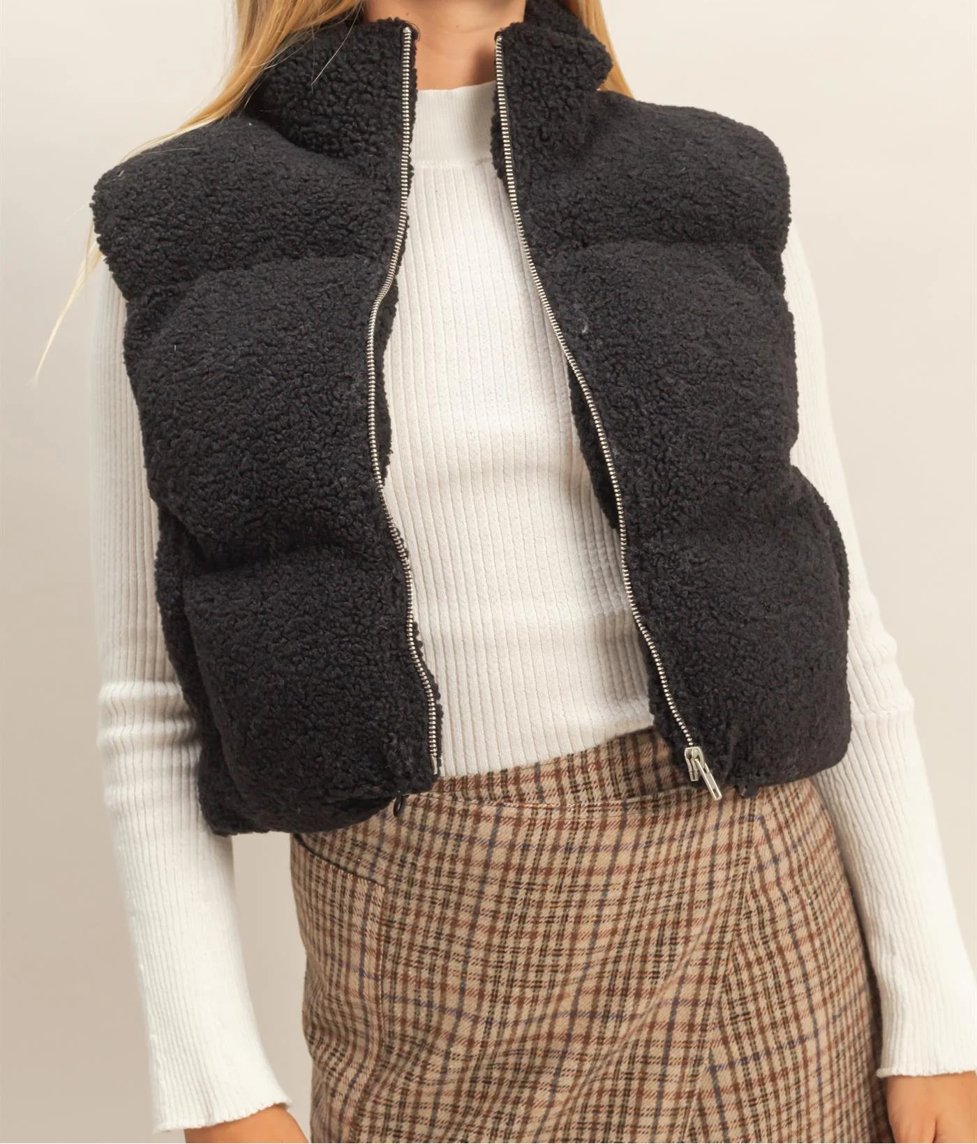 Teddy Puffer Vest