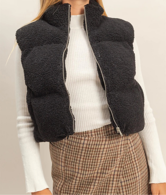 Teddy Puffer Vest