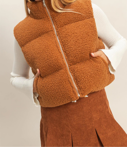 Teddy Puffer Vest