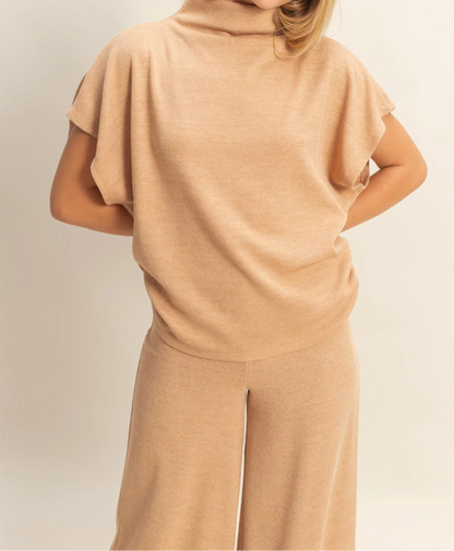 Mock Neck Top & Pants Set