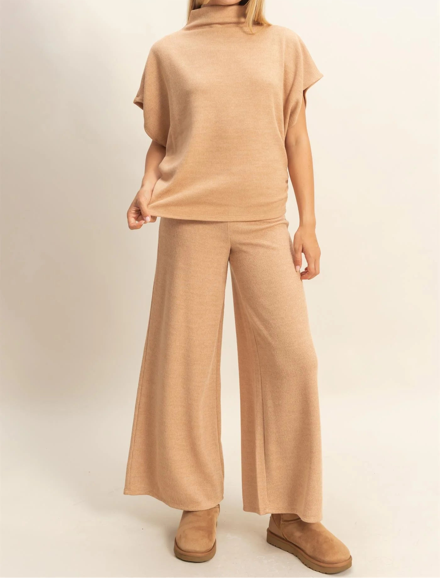 Mock Neck Top & Pants Set